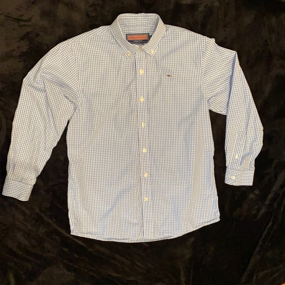 Vineyard Vines Boys Button Down Cotton Whale Shirt